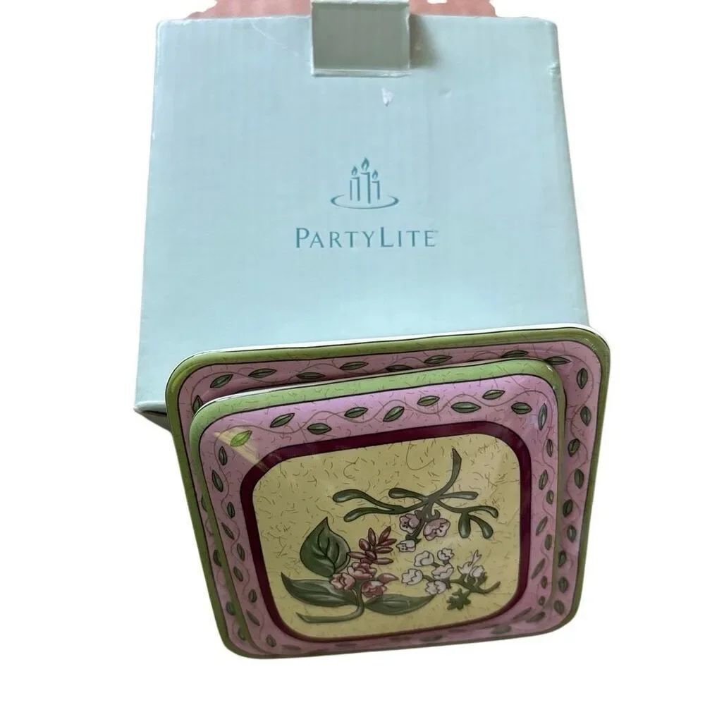 PartyLite P7584 Fusions Decorative Topper & Tray Ensemble Nature *New*